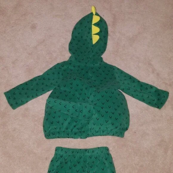 Carter's Green Dinosaur Halloween Costume Baby 6-9 Months Dragon Jacket Pants - Picture 10 of 11